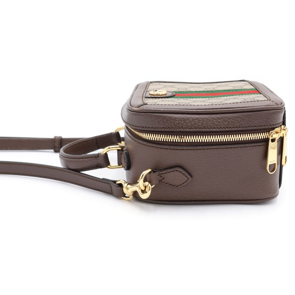 GUCCI(グッチ) オフィディア GGスプリーム PVC レザー 2WAY ハンド ショルダーバッグ ブラウン/ベージュ 772157 レディース