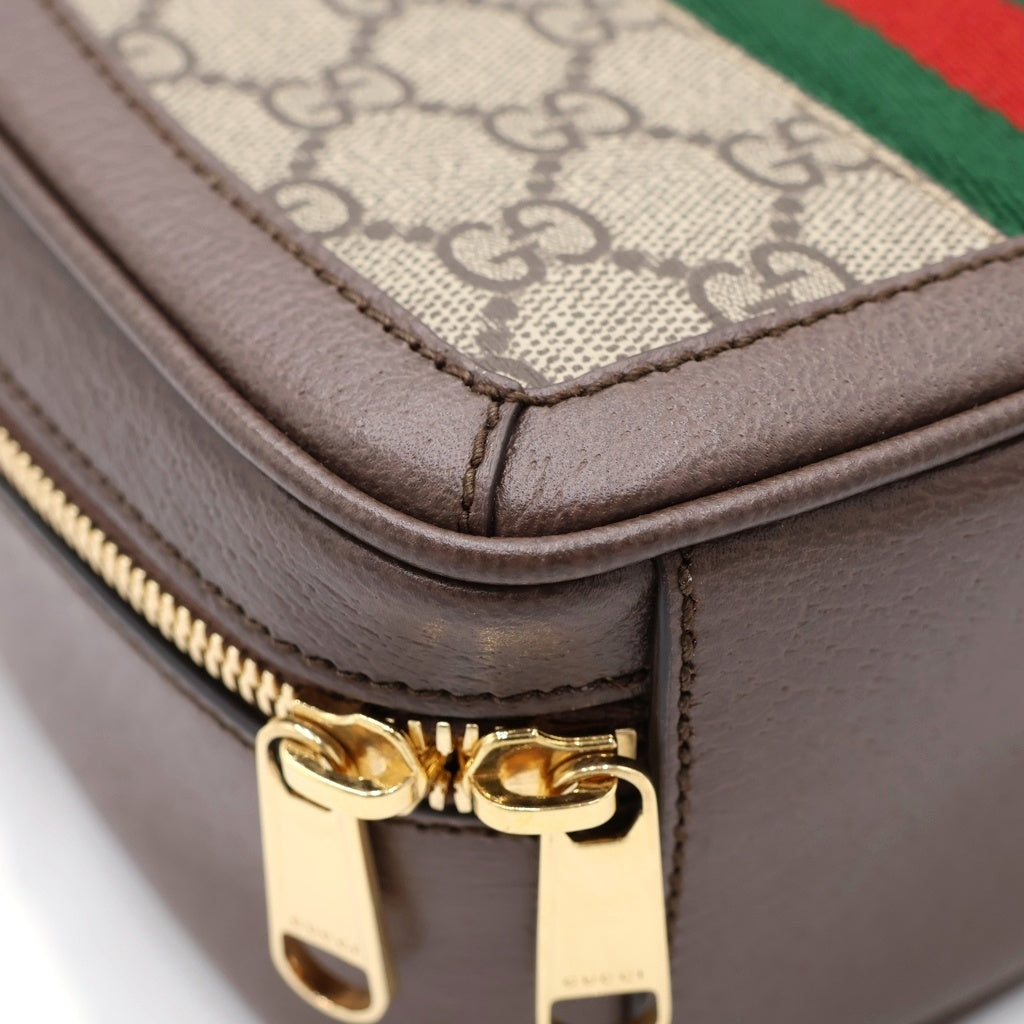 GUCCI(グッチ) オフィディア GGスプリーム PVC レザー 2WAY ハンド ショルダーバッグ ブラウン/ベージュ 772157 レディース
