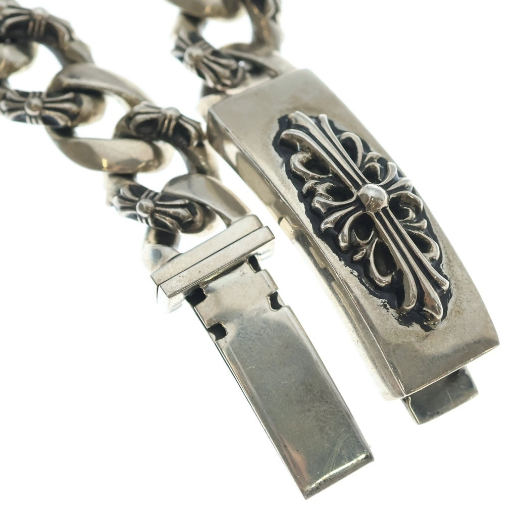 CHROME HEARTS(クロムハーツ) ID FLORAL CRS フローラルクロスIDファンシーリンク ブレスレット 13LINK シルバー BCA166