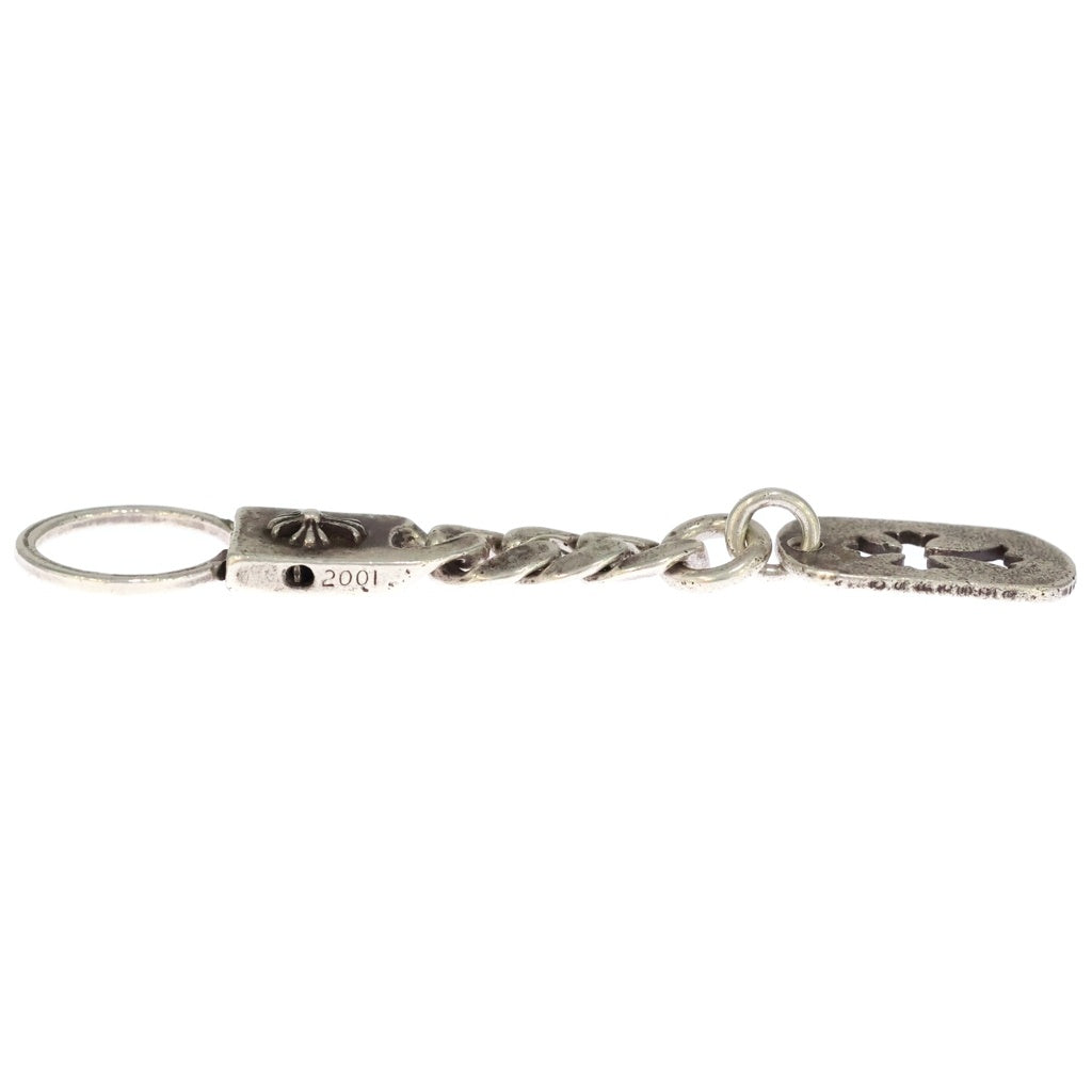 CHROME HEARTS(クロムハーツ) D TAG SML CO CRS カットアウトスモールドッグタグ キーリング オールドクラシックキーチェーン キーホルダー シルバー