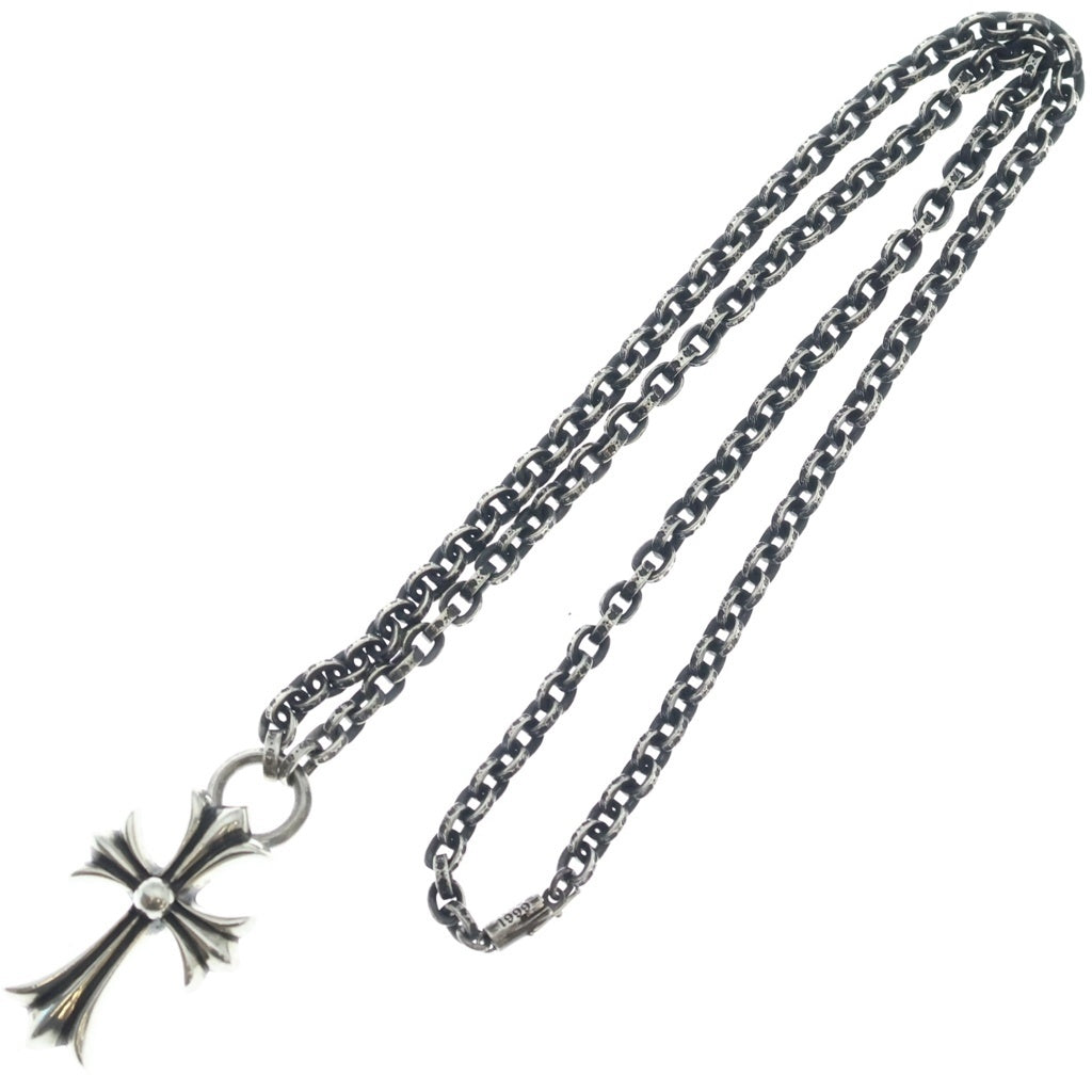 CHROME HEARTS(クロムハーツ) 24inch PPR CHN SML CH CRS ペーパーチェーンスモールCHクロス シルバーネックレス
