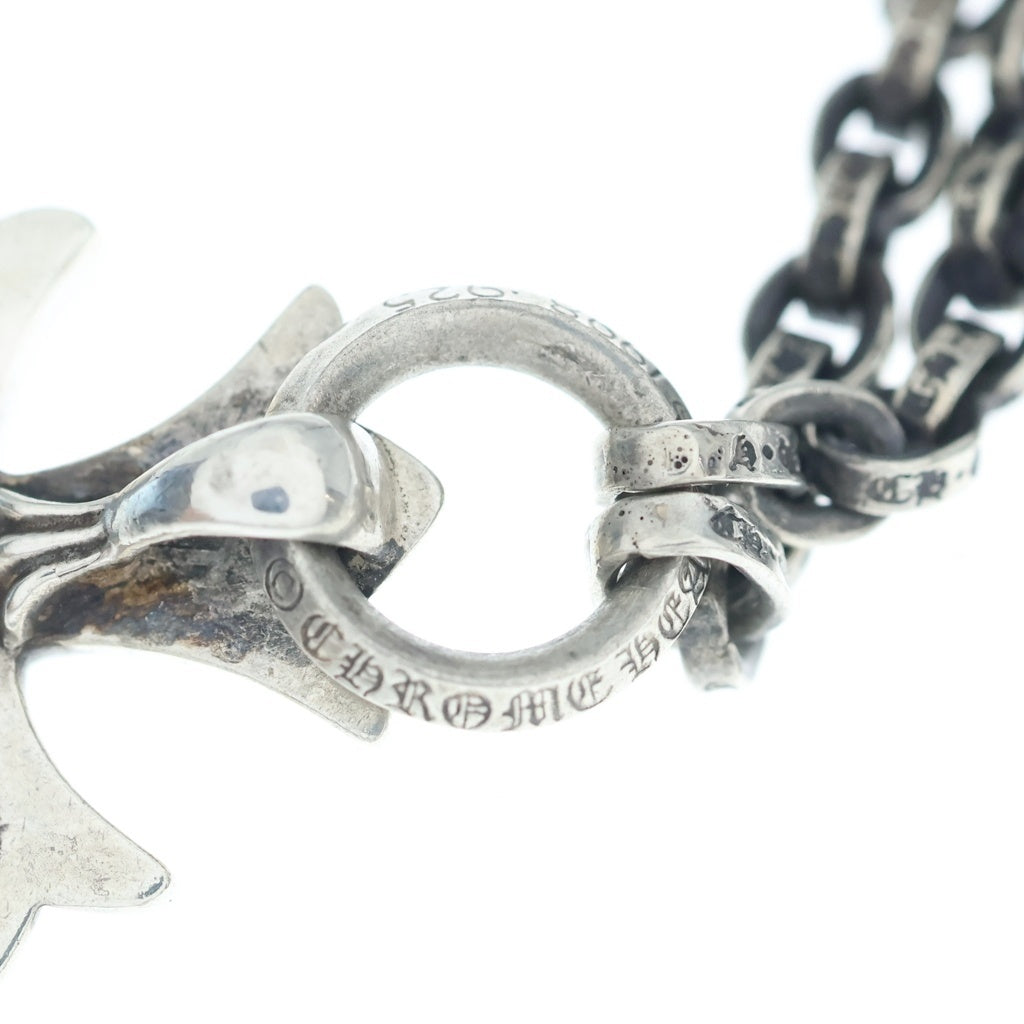 CHROME HEARTS(クロムハーツ) 24inch PPR CHN SML CH CRS ペーパーチェーンスモールCHクロス シルバーネックレス