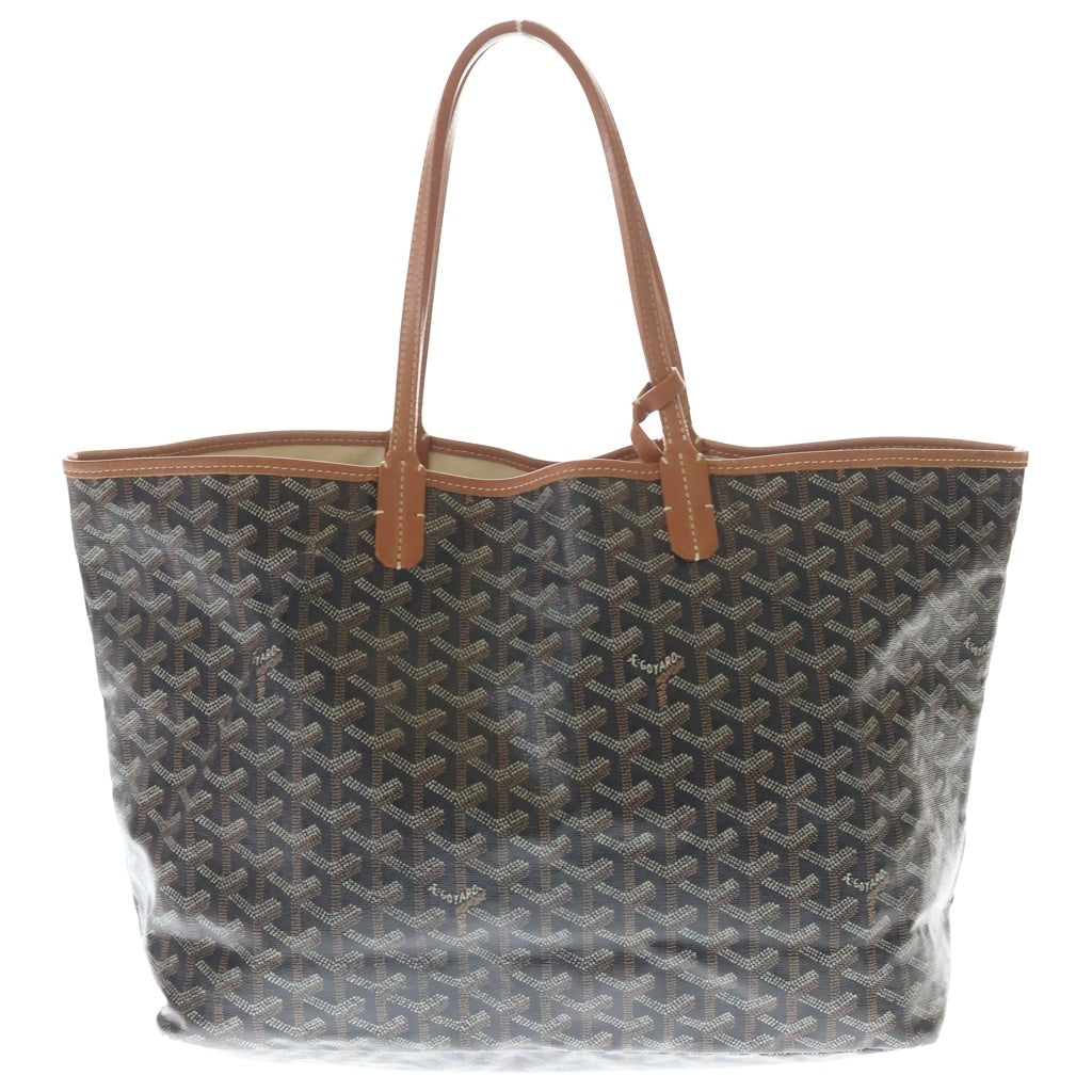 GOYARD(ゴヤール) サンルイPM PVC コーティングキャンバス レザー トートバッグ ブラウン レディース