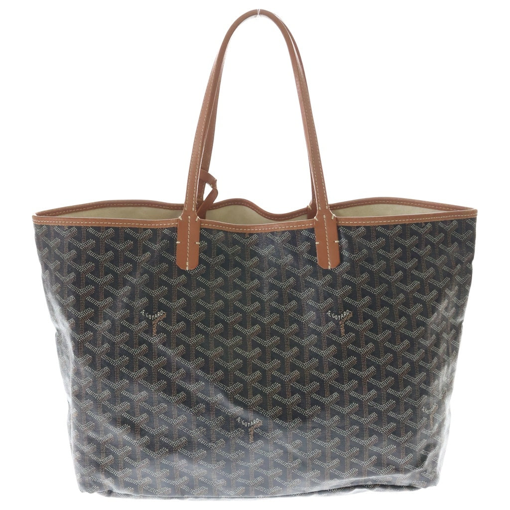 GOYARD(ゴヤール) サンルイPM PVC コーティングキャンバス レザー トートバッグ ブラウン レディース