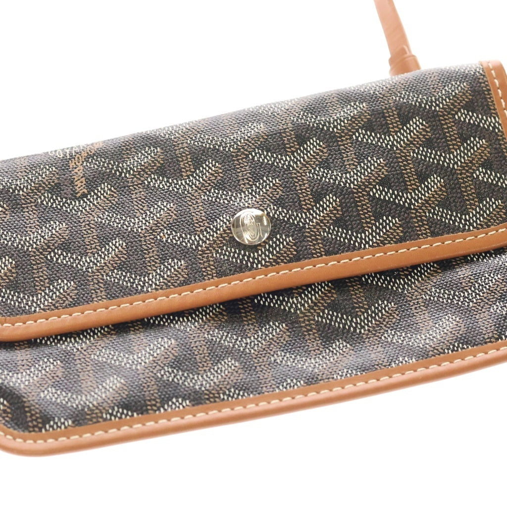 GOYARD(ゴヤール) サンルイPM PVC コーティングキャンバス レザー トートバッグ ブラウン レディース