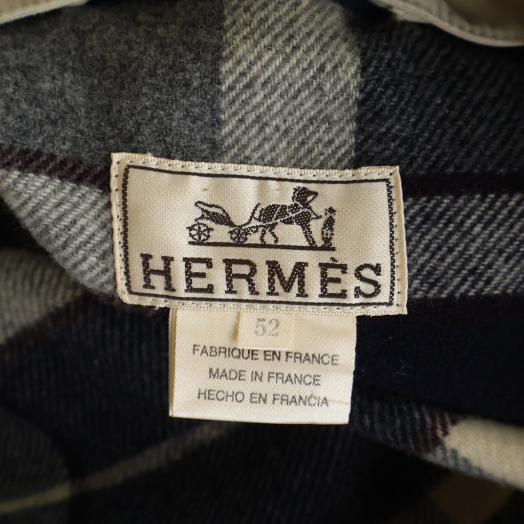 HERMES(エルメス) ライナー付き キルティングコート ベージュ #52