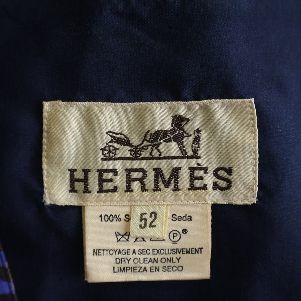 HERMES(エルメス) THE ORIGINAL NEW ORLEANS CREOLE JAZZ ニューオリンズ シルクベスト マルチカラー #52
