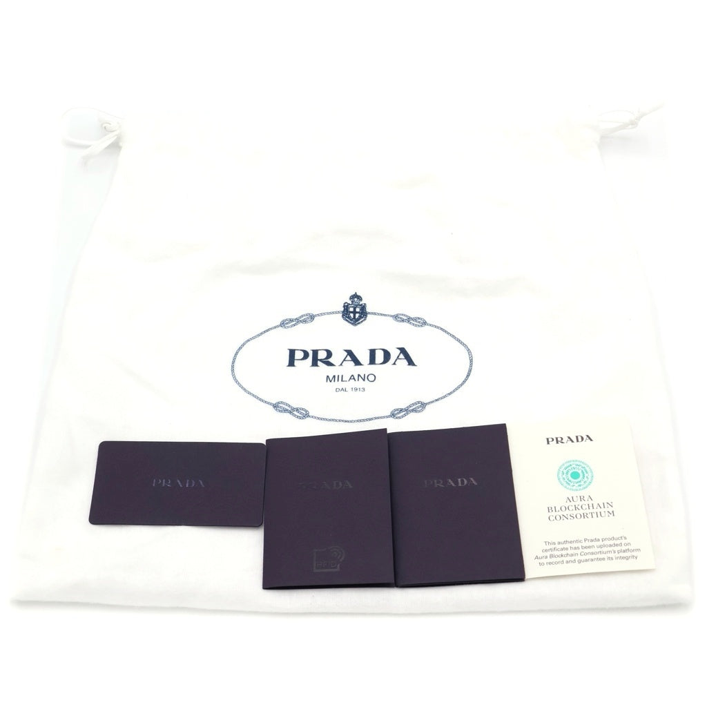 PRADA(プラダ) ソフトグレイン ショルダーバック ミニバッグ キャメル ブラウン レザー 1BC238 ゴールド金具 レディース