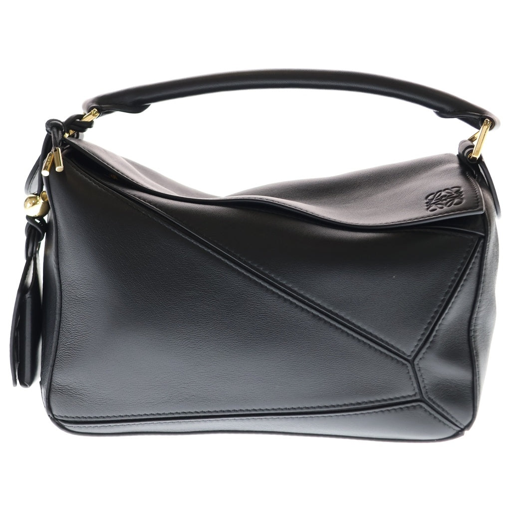 LOEWE(ロエベ) パズルバッグ スモール 2WAYハンドバッグ ショルダーバッグ ブラック レザー ゴールド金具 レディース