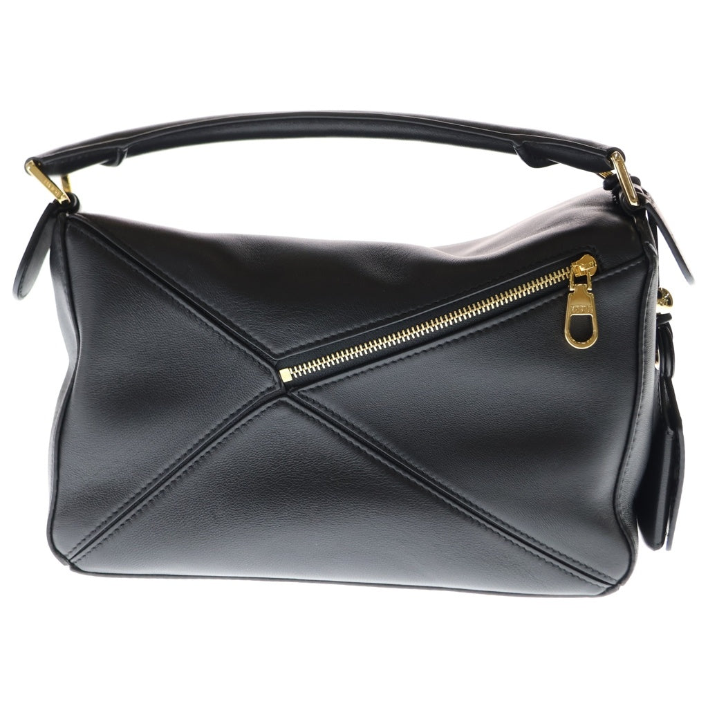 LOEWE(ロエベ) パズルバッグ スモール 2WAYハンドバッグ ショルダーバッグ ブラック レザー ゴールド金具 レディース