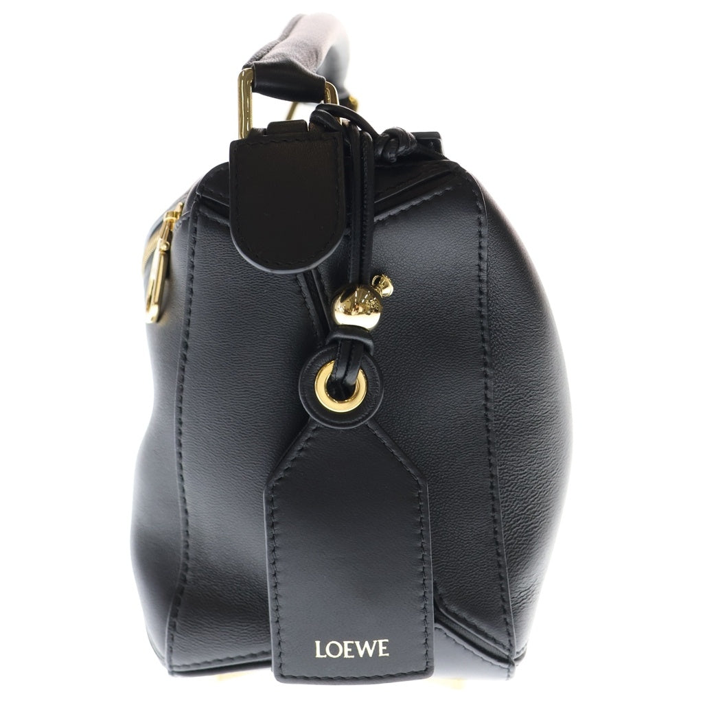 LOEWE(ロエベ) パズルバッグ スモール 2WAYハンドバッグ ショルダーバッグ ブラック レザー ゴールド金具 レディース