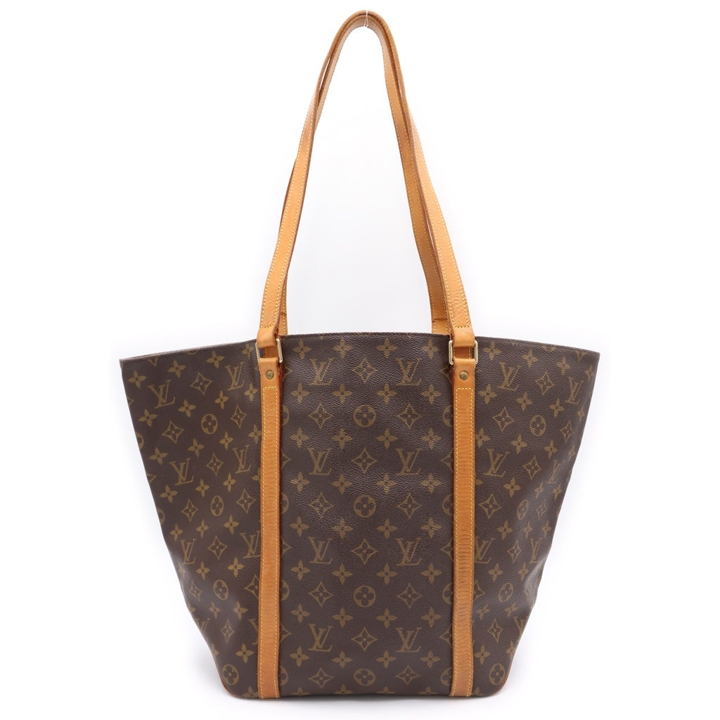 LOUIS VUITTON(ルイヴィトン) モノグラム サックショッピング トートバッグ ハンドバッグ ブラウン PVCレザー M51109 ゴールド金具 レディース