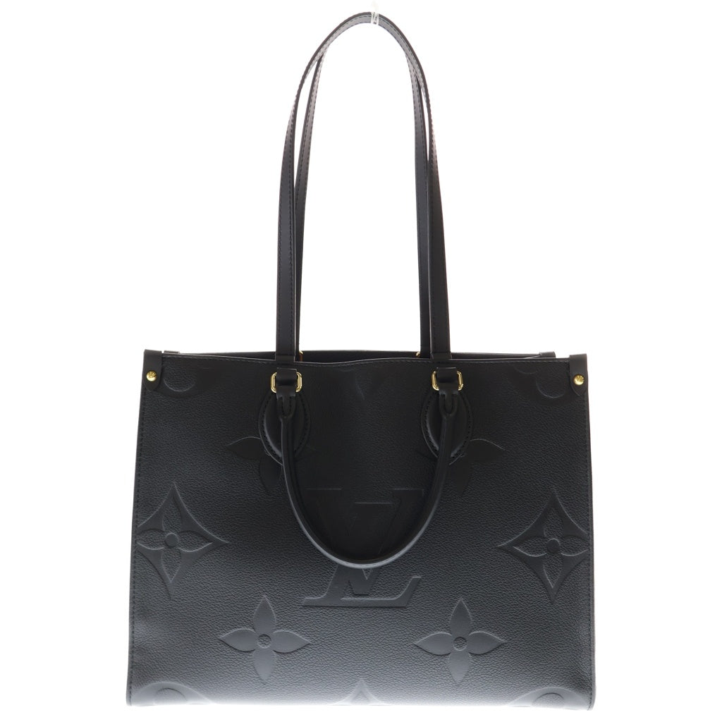 LOUIS VUITTON(ルイヴィトン) モノグラムアンプラント オンザゴーMM ハンドバッグ ブラック レザー M45595 ゴールド金具 レディース