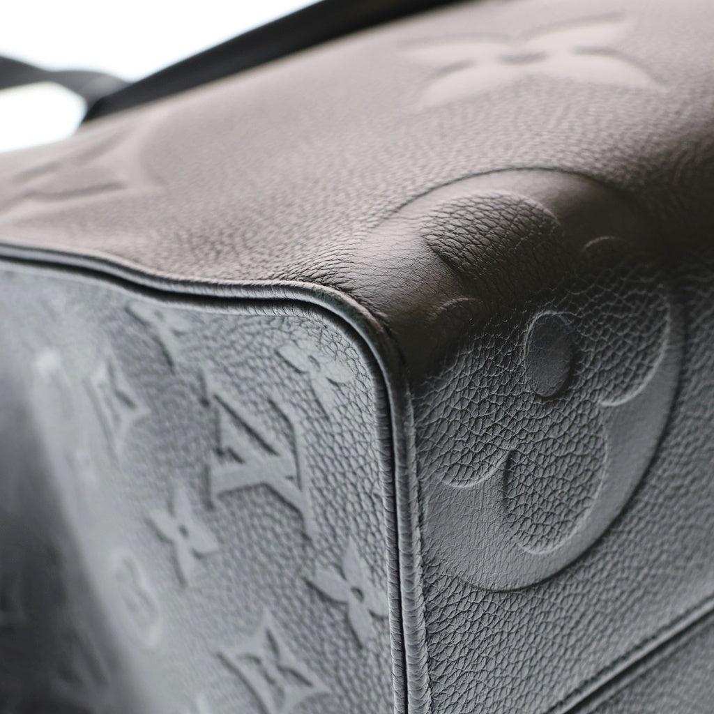 LOUIS VUITTON(ルイヴィトン) モノグラムアンプラント オンザゴーMM ハンドバッグ ブラック レザー M45595 ゴールド金具 レディース