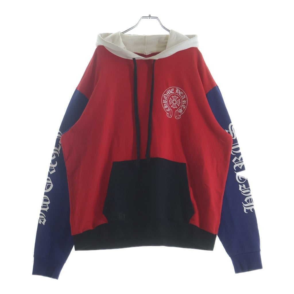 CHROME HEARTS(クロムハーツ) MATTY BOY PPO HD CHOMPER PLVR MATTY BOY トリコロールチョンパープルオーバーパーカー フーディー レッド/ブルー