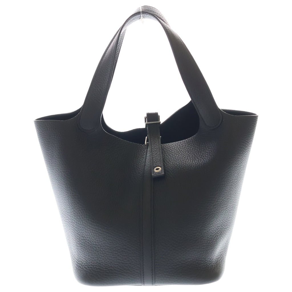 HERMES(エルメス) ピコタンロックMM トリヨンクレマンス ゴールド金具 ハンドバッグ W刻印 ノワール