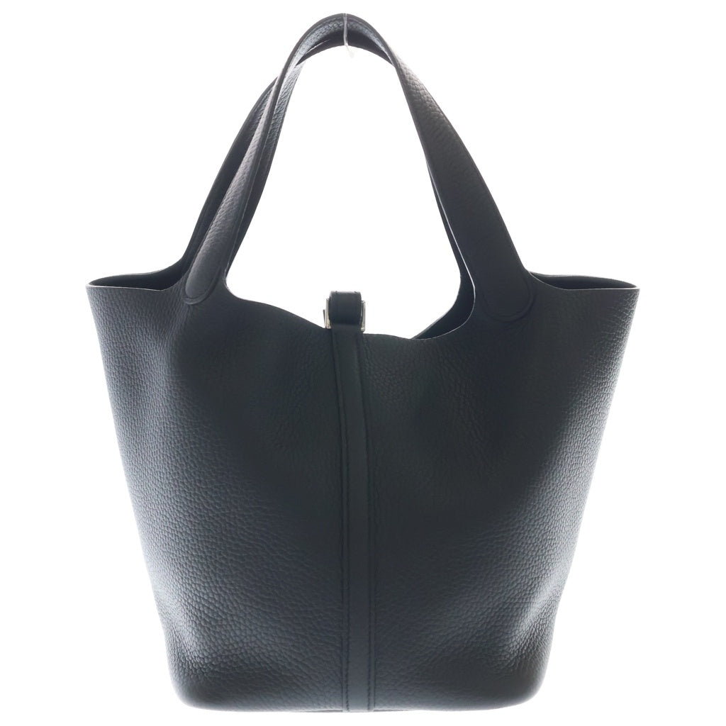 HERMES(エルメス) ピコタンロックMM トリヨンクレマンス ゴールド金具 ハンドバッグ W刻印 ノワール