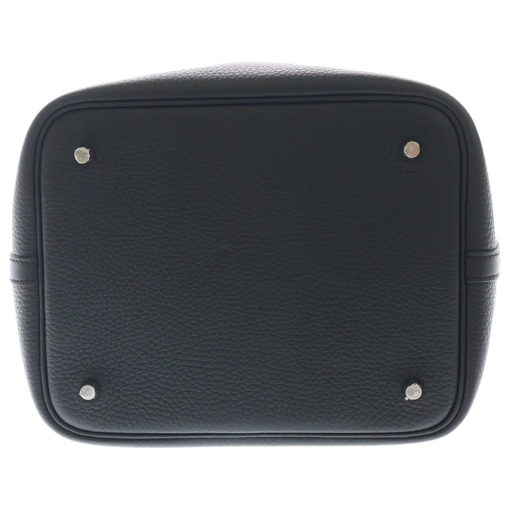 HERMES(エルメス) ピコタンロックMM トリヨンクレマンス ゴールド金具 ハンドバッグ W刻印 ノワール