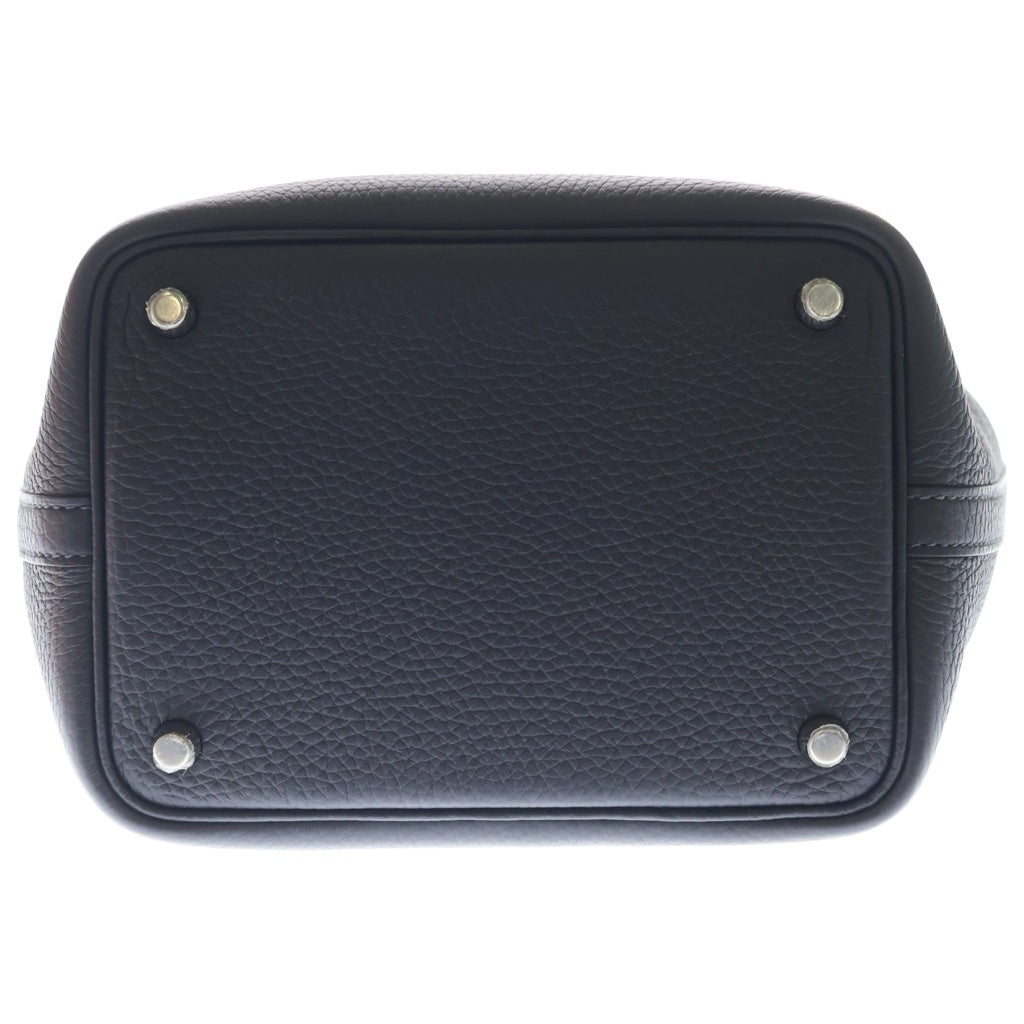 HERMES(エルメス) ピコタンロックPM トリヨンクレマンス シルバー金具 ハンドバッグ B刻印 ブルーニュイ レディース