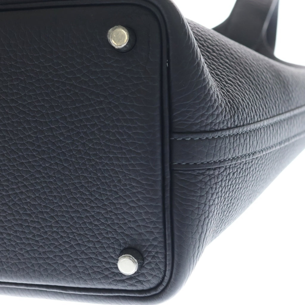 HERMES(エルメス) ピコタンロックPM トリヨンクレマンス シルバー金具 ハンドバッグ B刻印 ブルーニュイ レディース