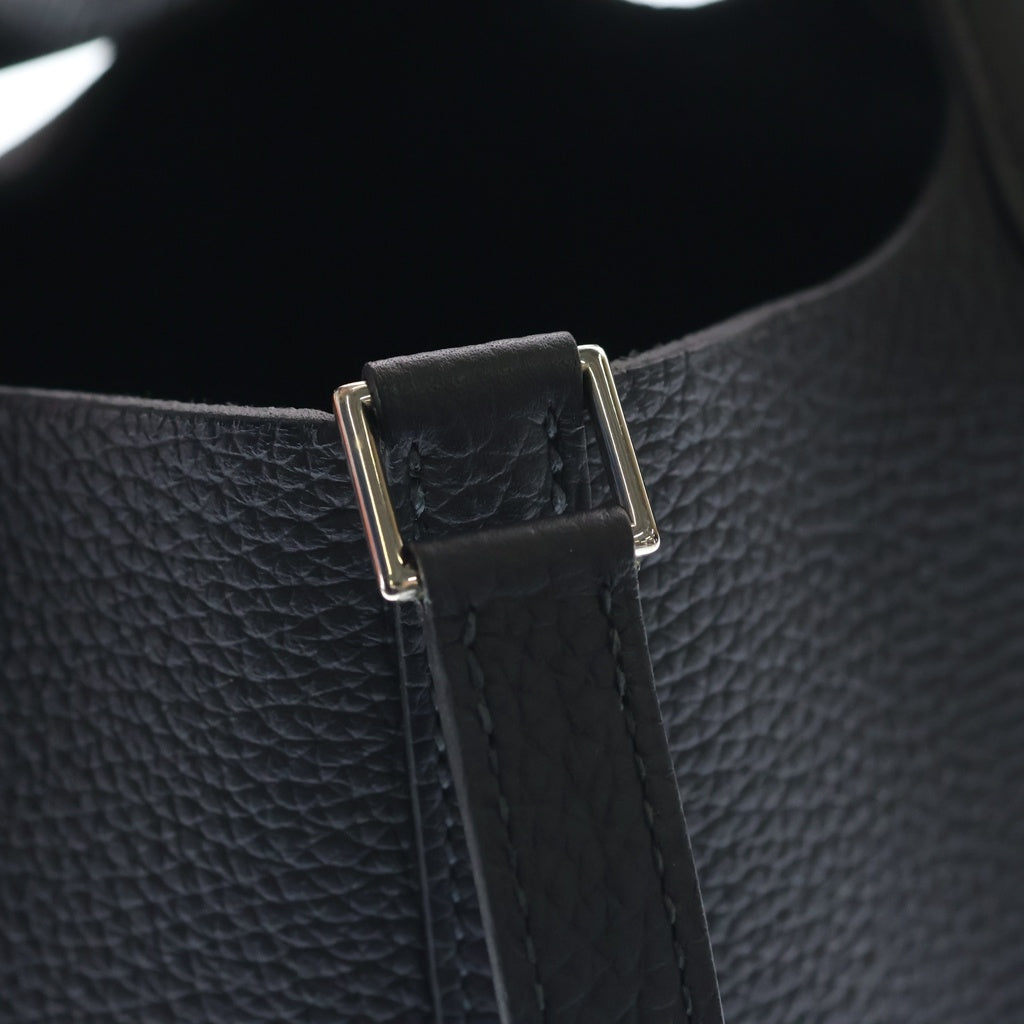 HERMES(エルメス) ピコタンロックPM トリヨンクレマンス シルバー金具 ハンドバッグ B刻印 ブルーニュイ レディース