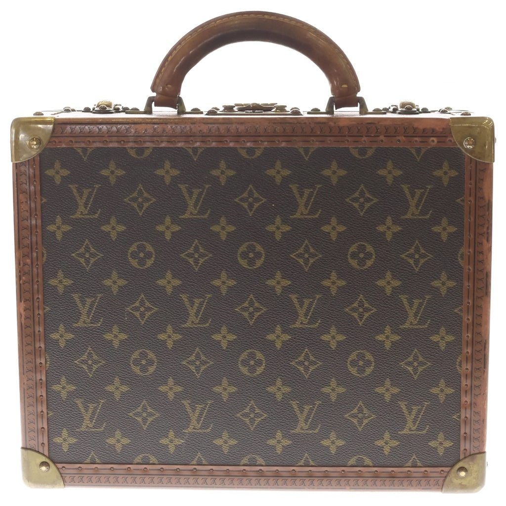 LOUIS VUITTON(ルイヴィトン) モノグラム コトヴィル35 PVC レザー ビジネスバッグ ブリーフケース トランクケース ブラウン レディース