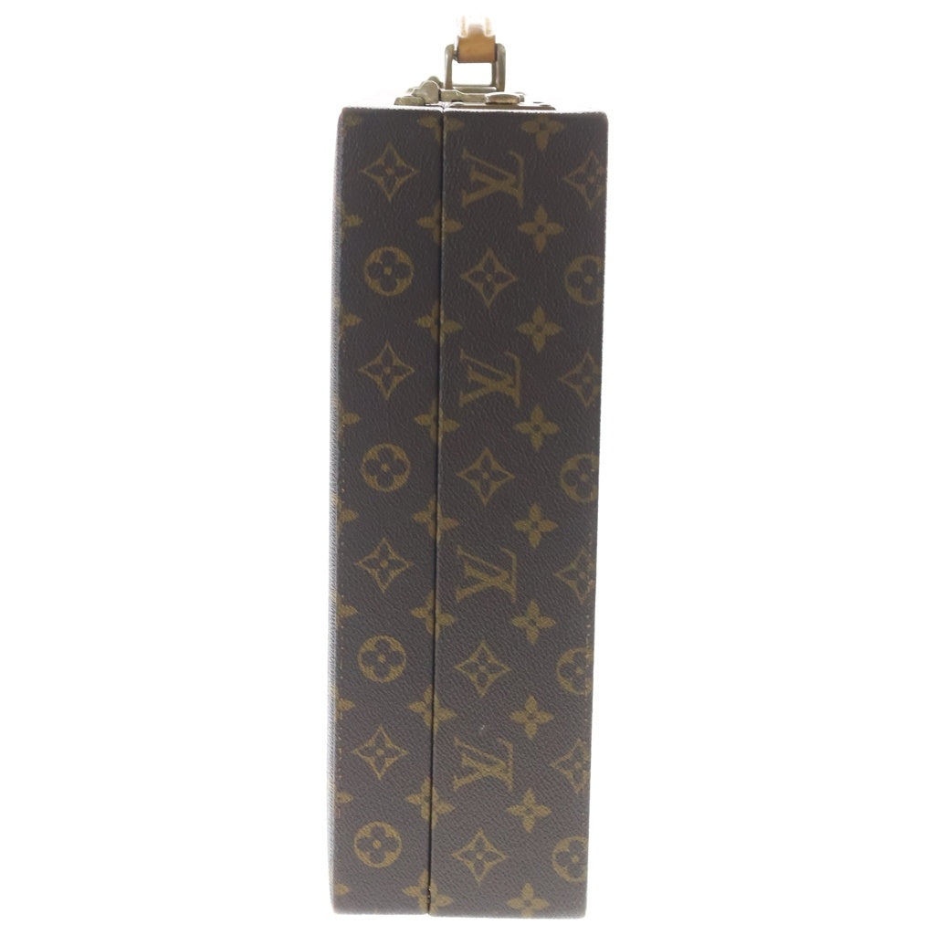 LOUIS VUITTON(ルイヴィトン) モノグラム クラッシャー ハンドバッグ トランク ビジネスバッグ ブラウン PVCレザー M53122 ゴールド金具 レディース