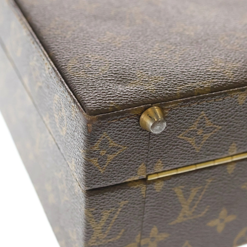 LOUIS VUITTON(ルイヴィトン) モノグラム クラッシャー ハンドバッグ トランク ビジネスバッグ ブラウン PVCレザー M53122 ゴールド金具 レディース