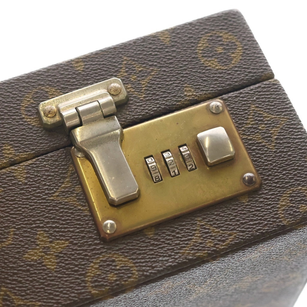 LOUIS VUITTON(ルイヴィトン) モノグラム クラッシャー ハンドバッグ トランク ビジネスバッグ ブラウン PVCレザー M53122 ゴールド金具 レディース