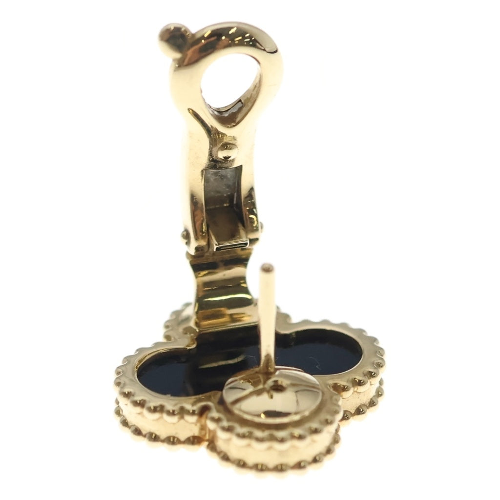 Van Cleef & Arpels(ヴァンクリーフアンドアーペル) ヴィンテージアルハンブラ オニキス Au750 K18YG ピアス イエローゴールド/ブラック VCARA44200 レディース