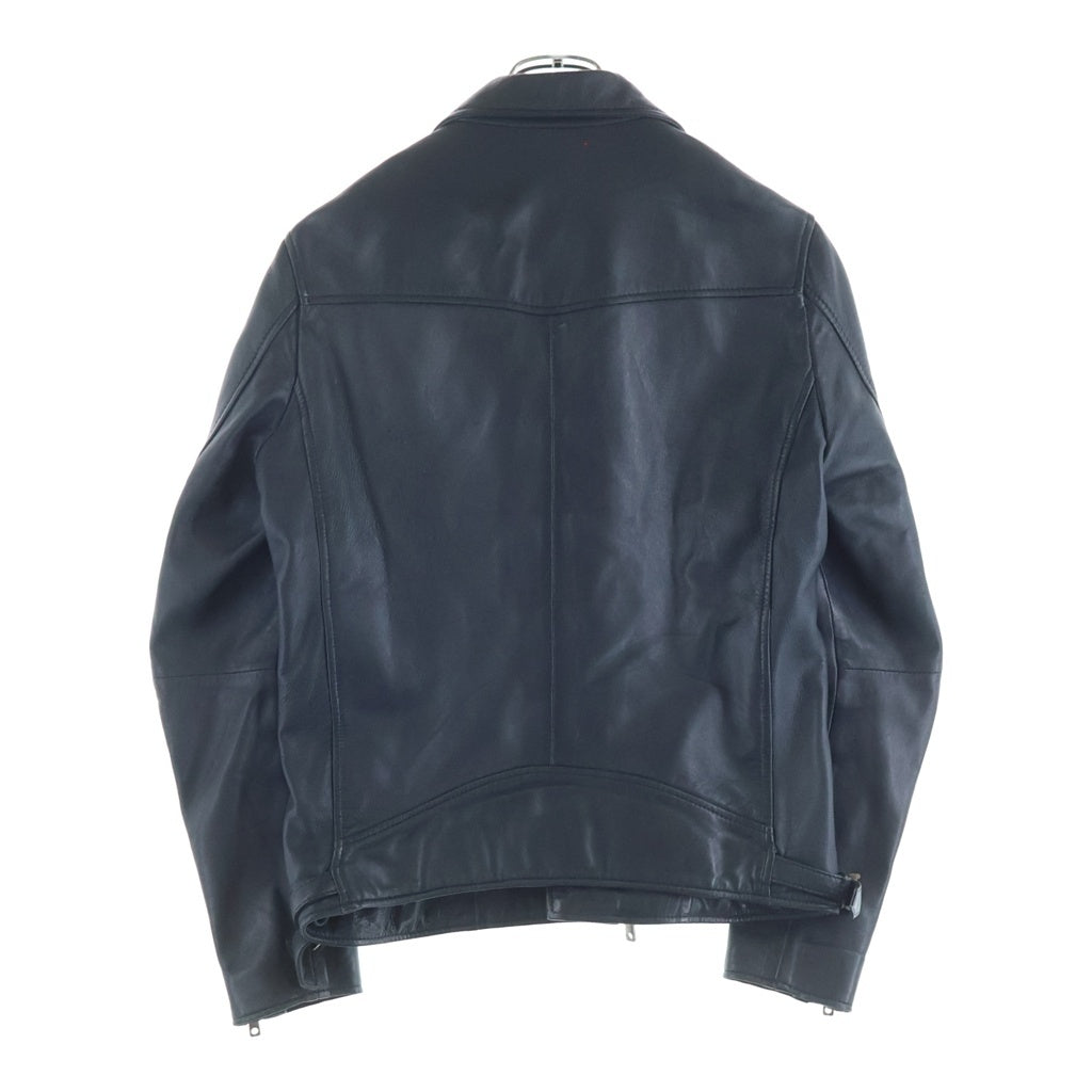 UNITED TOKYO(ユナイテッド トウキョウ) 17SS ラムレザー ダブル ジップアップ ライダース ジャケット ブラック 406152002