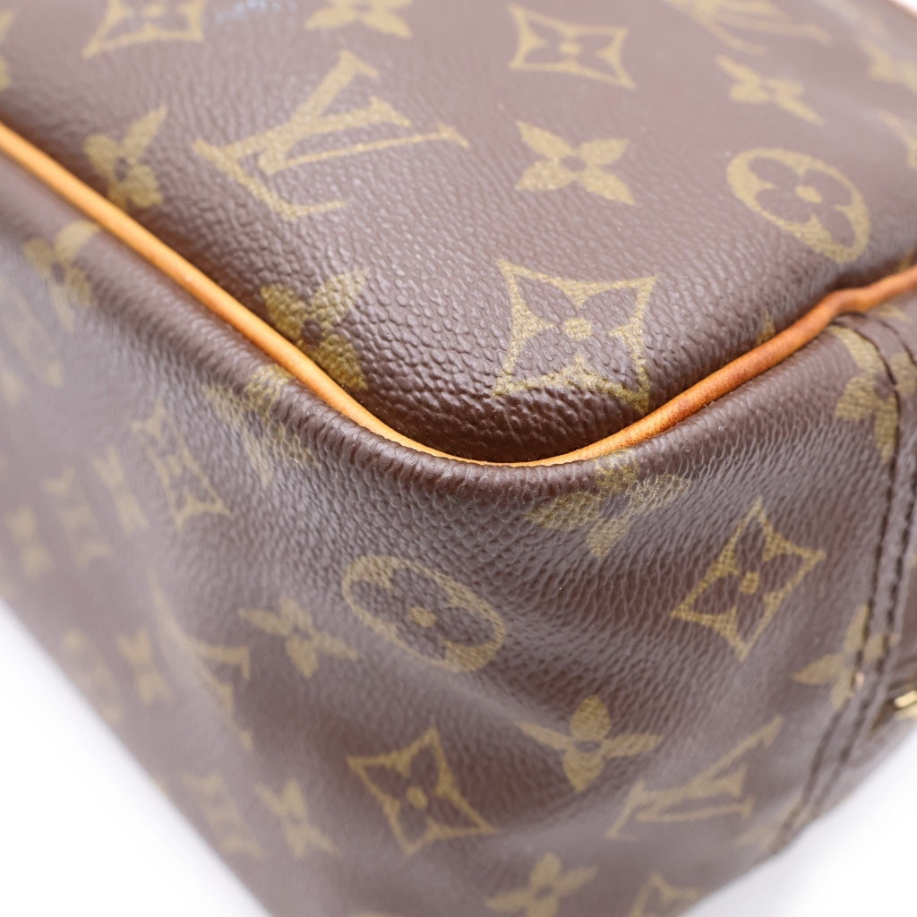 LOUIS VUITTON(ルイヴィトン) モノグラム ドーヴィル PVC レザー ハンドバッグ ブラウン M47270 レディース
