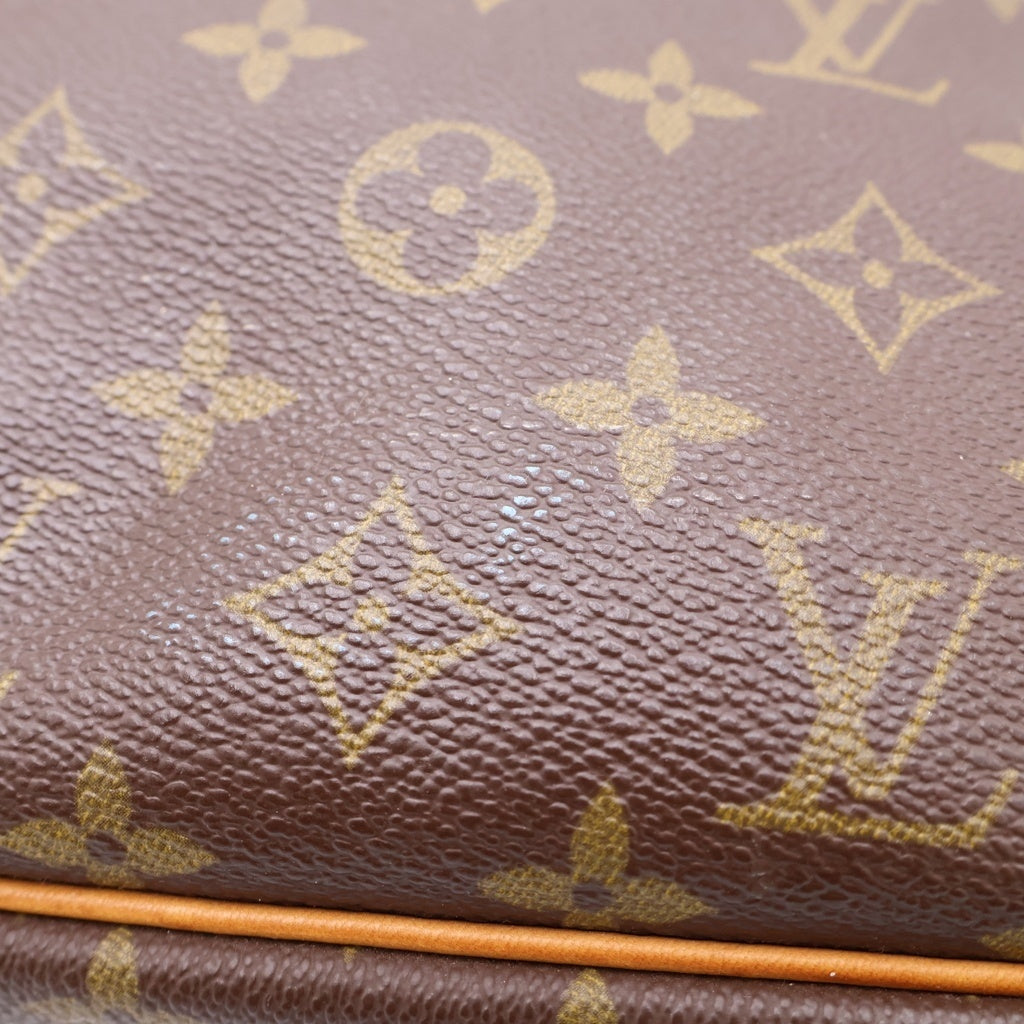 LOUIS VUITTON(ルイヴィトン) モノグラム ドーヴィル PVC レザー ハンドバッグ ブラウン M47270 レディース