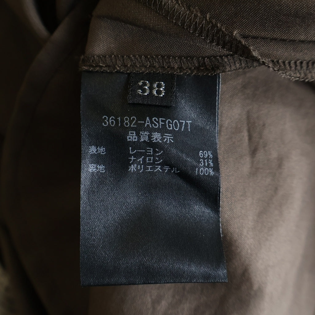FOXEY(フォクシー) プリーツ総柄フレアスカート レーヨン ナイロン グレー 36182-ASFG07T レディース