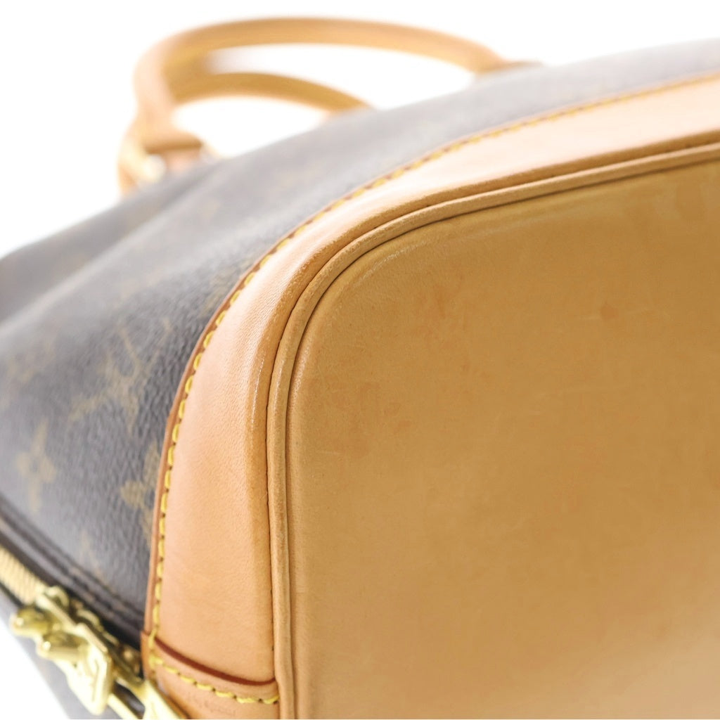 LOUIS VUITTON(ルイヴィトン) モノグラム アルマPM 新型 ハンドバッグ ショルダーバッグ ブラウン レザー×PVC M53151 ゴールド金具 レディース