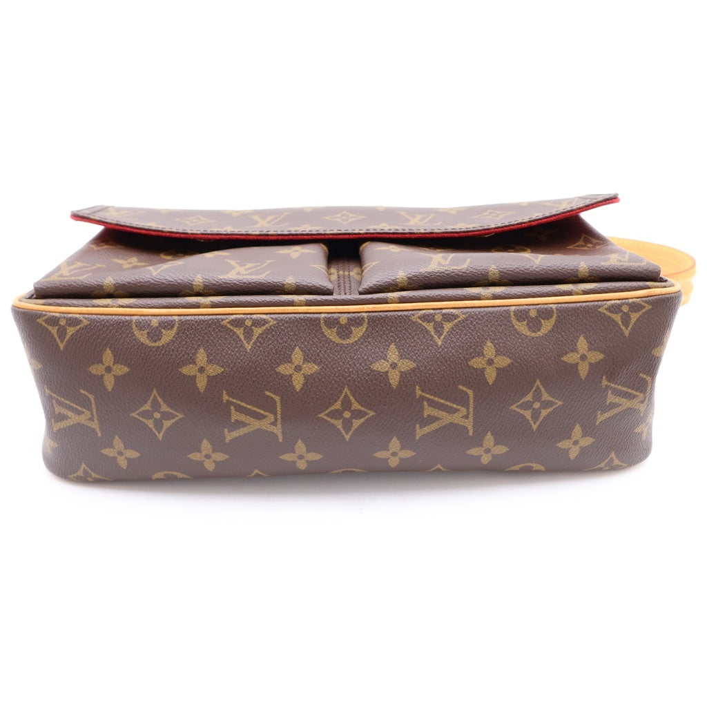 LOUIS VUITTON(ルイヴィトン) モノグラム ヴィバシテMM PVC レザー ハンドバッグ ショルダーバッグ ブラウン M51164 レディース