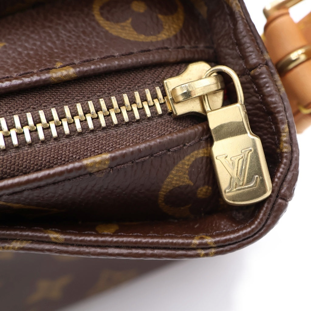 LOUIS VUITTON(ルイヴィトン) モノグラム ヴィバシテMM PVC レザー ハンドバッグ ショルダーバッグ ブラウン M51164 レディース