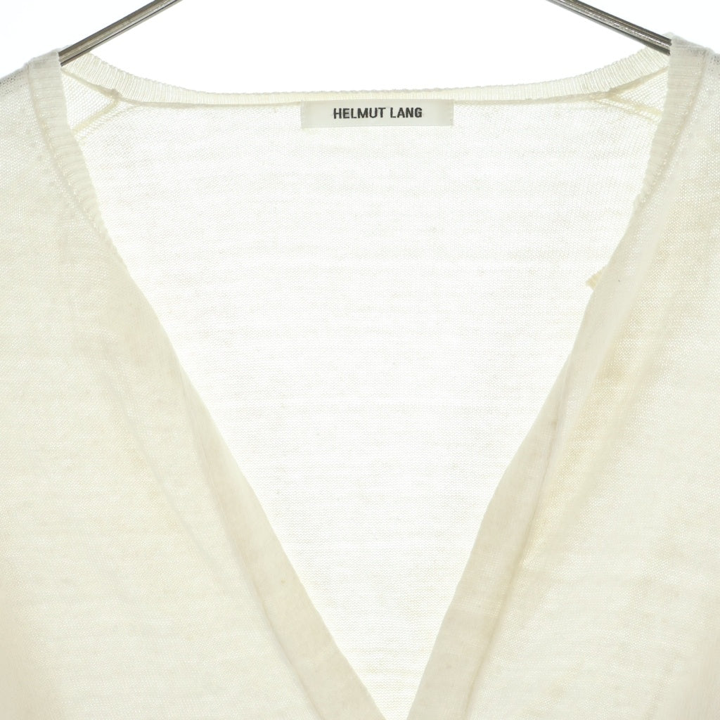 HELMUT LANG(ヘルムートラング) Vネックカットソー サマーニット アイボリー #M