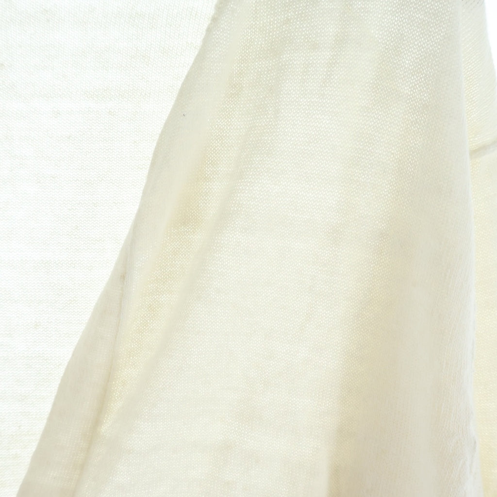 HELMUT LANG(ヘルムートラング) Vネックカットソー サマーニット アイボリー #M
