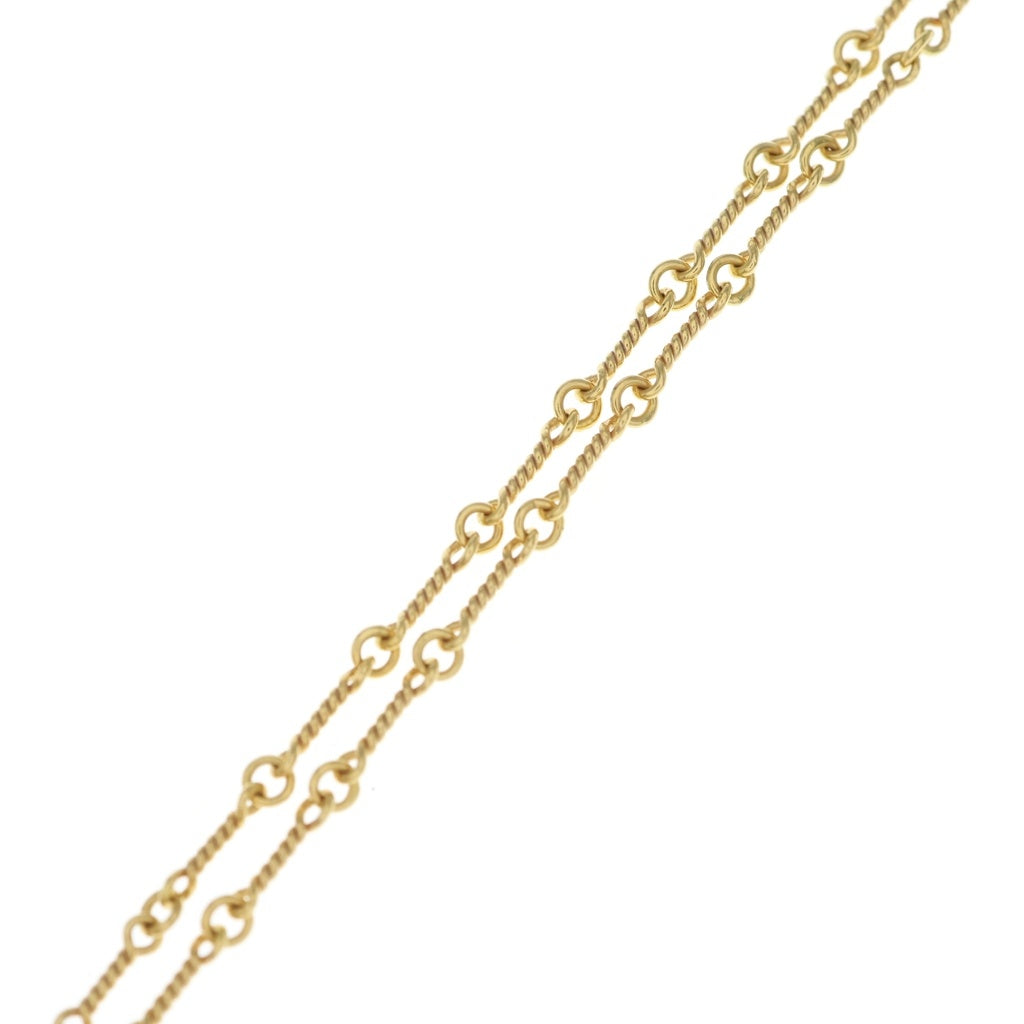 CHROME HEARTS(クロムハーツ) 22K NECKCHAIN T18 ツイストチェーンネックレス 18inch ゴールド BCA014