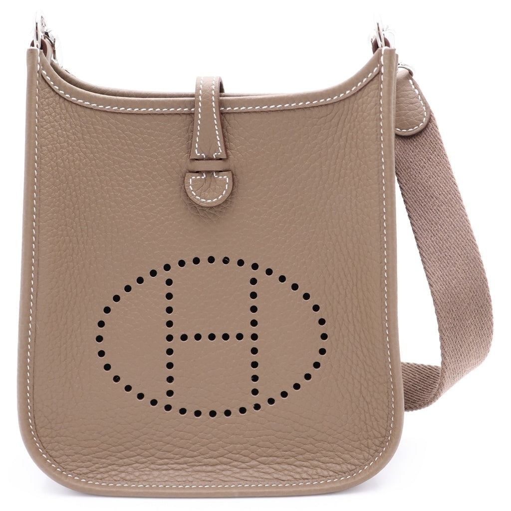 HERMES(エルメス) エブリンTPM エトゥープ ショルダーバッグ グレージュ レザートゴ K刻印 シルバー金具 レディース