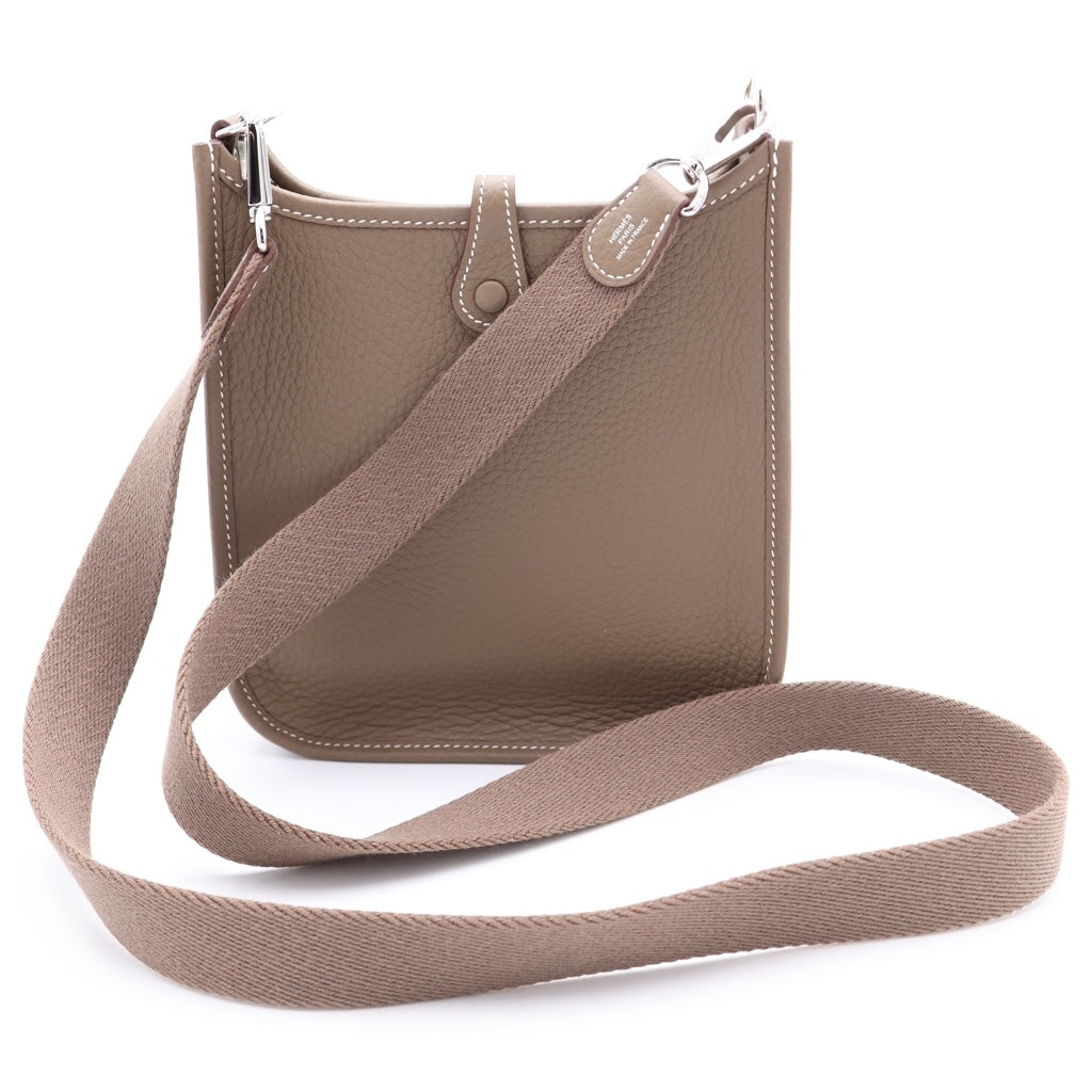 HERMES(エルメス) エブリンTPM エトゥープ ショルダーバッグ グレージュ レザートゴ K刻印 シルバー金具 レディース