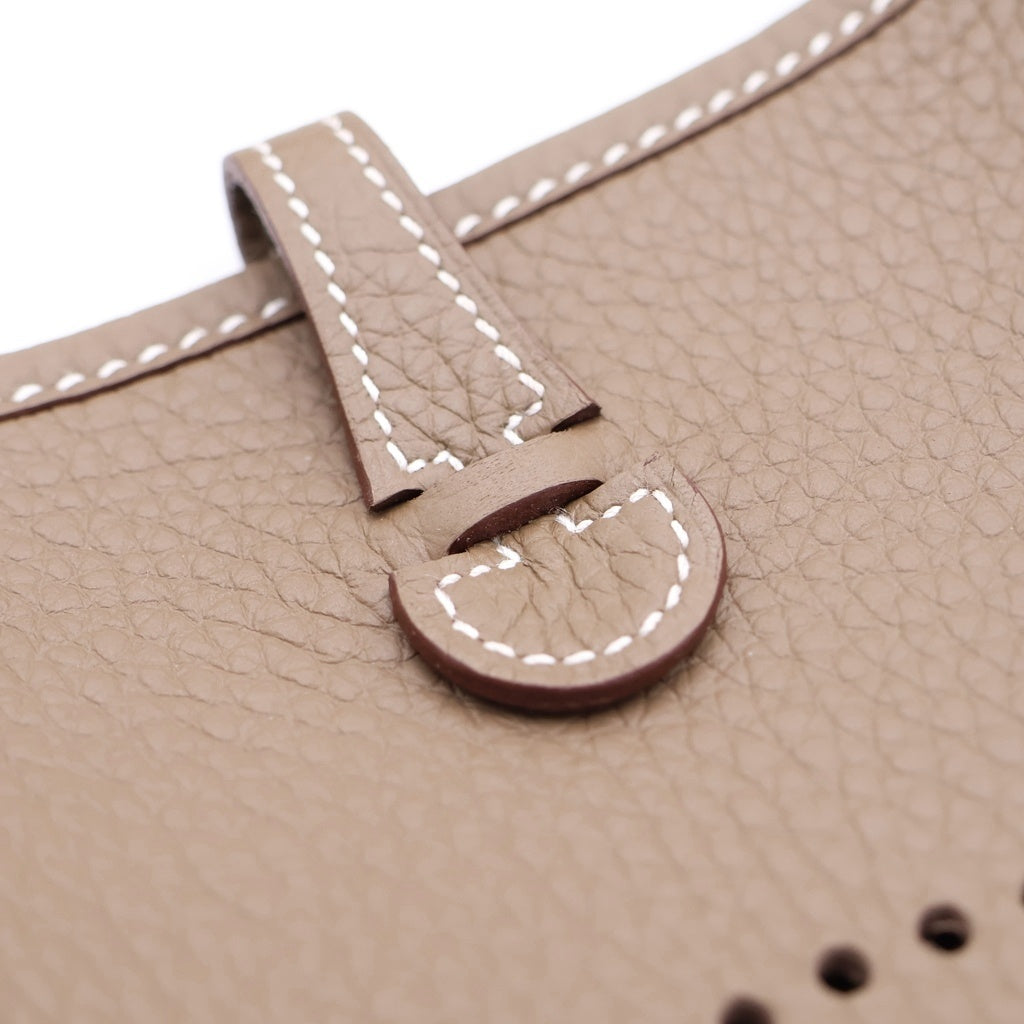 HERMES(エルメス) エブリンTPM エトゥープ ショルダーバッグ グレージュ レザートゴ K刻印 シルバー金具 レディース