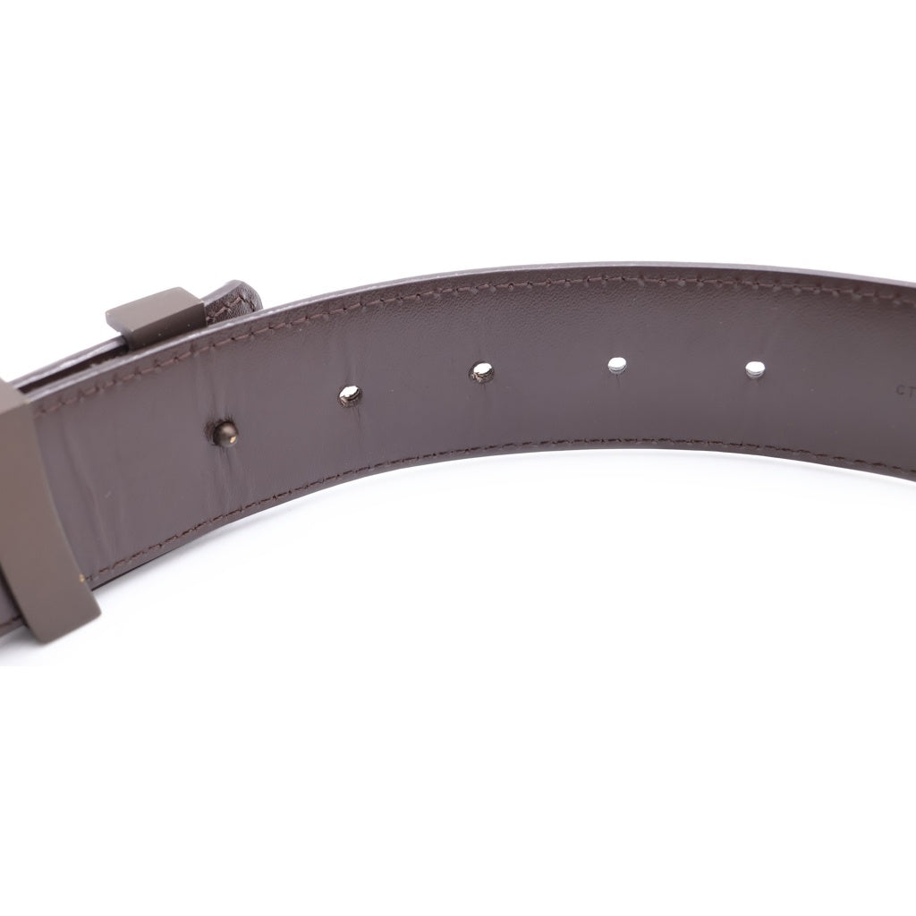 LOUIS VUITTON(ルイヴィトン) ダミエ サンチュール LVイニシャル レザーベルト ブラウン M9807