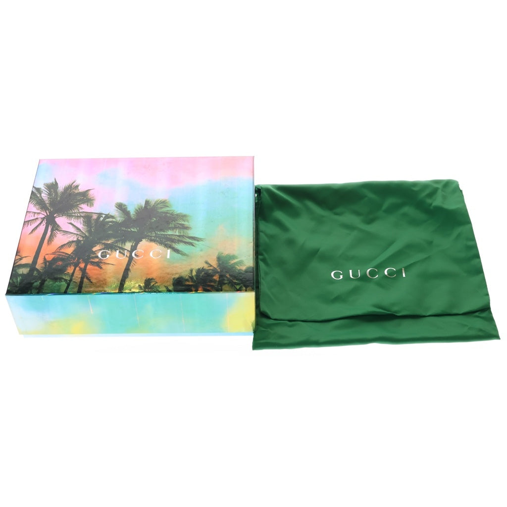 GUCCI(グッチ) オフィディア GGフローラ ショルダーバッグ ベージュ×グリーン PVCレザー 517350 ゴールド金具 レディース