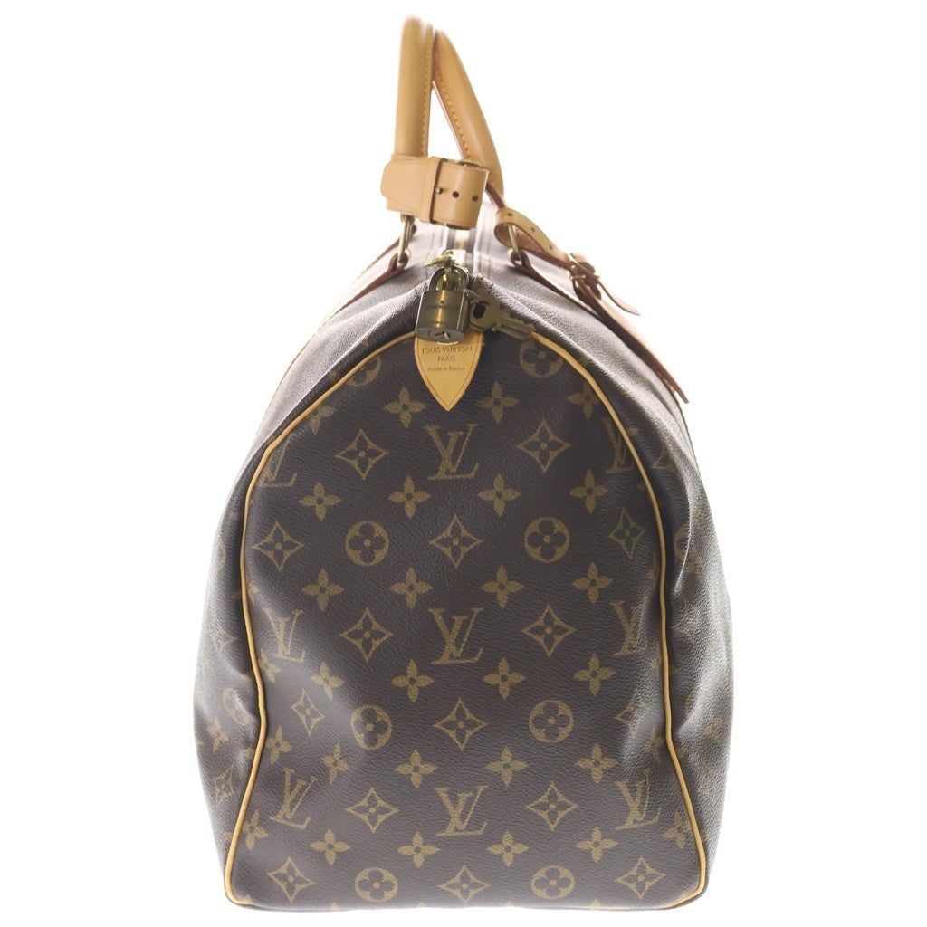LOUIS VUITTON(ルイヴィトン) モノグラム キーポル50 ボストンバッグ ハンドバッグ トラベルバッグ ブラウン レザー×PVC M41424 ゴールド金具 レディース