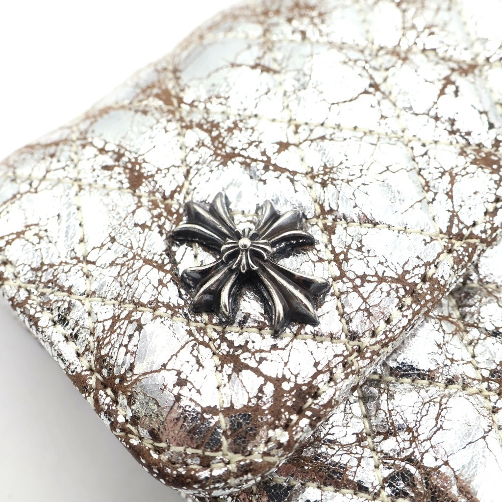 CHROME HEARTS(クロムハーツ) Dinner Leather Clutch Wallet ディナー レザー クラッチウォレット 長財布 シルバー