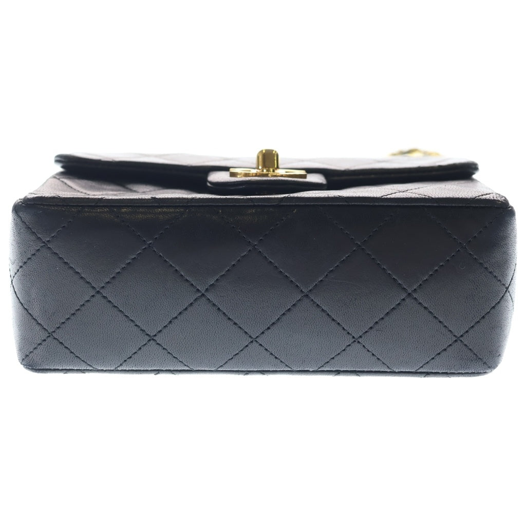 CHANEL(シャネル) ミニマトラッセ Sフラップ Sチェーンショルダーバッグ ブラック ラムスキン A01115 ゴールド金具 レディース