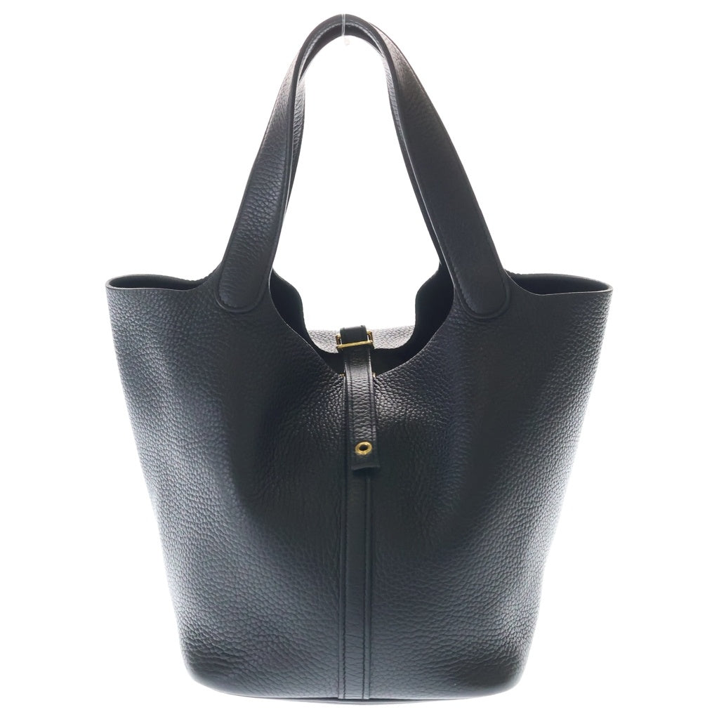 HERMES(エルメス) ピコタンMM ハンドバッグ ミニバッグ ブラック トリヨンレザー B刻印 ゴールド金具 レディース