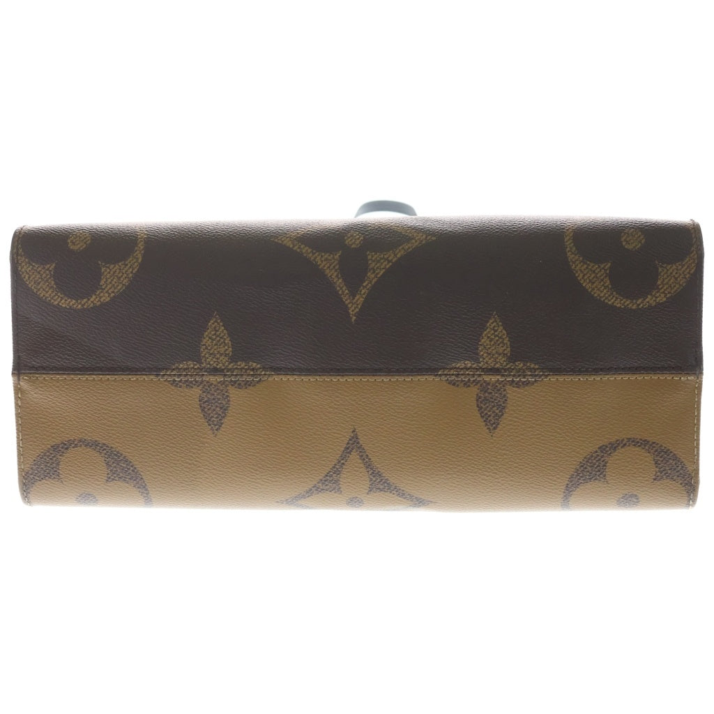 LOUIS VUITTON(ルイヴィトン) リバースモノグラム オンザゴーGM PVC レザー 2WAY ハンドバッグ トートバッグ ショルダーバッグ ICタイプ ブラウン M45320 レディース
